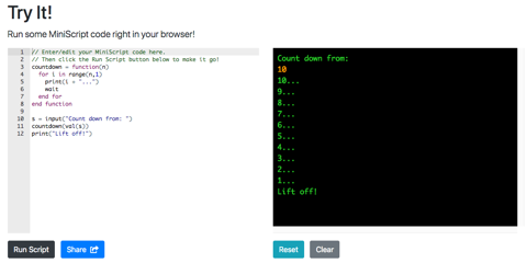 MiniScript Home Page
